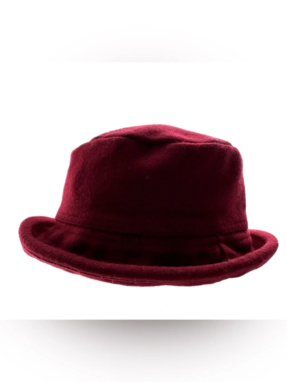 Vintage Eddie Bauer Burgundy Wool Blend Cloche Hat